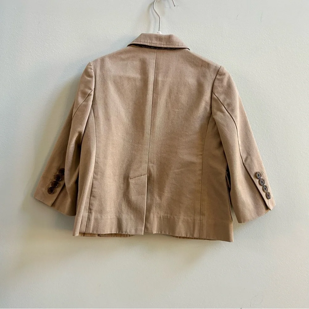 Polo Ralph Lauren Khaki Button Up Cotton Classic Sport Coat Jacket Blazer, 2T